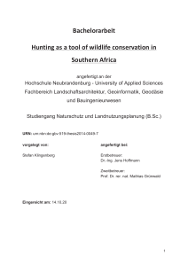 Bachelorarbeit Hunting as a tool of wildlife conservation in Southern
