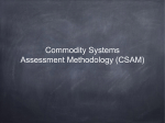 Commodity Systems Assessment Methodology (CSAM)