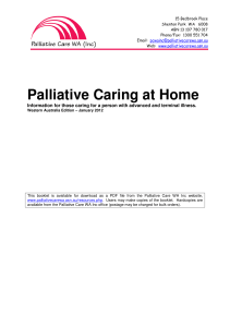 Palliative Caring at Home - Independent Living Centre WA