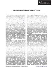 Allosteric Interactions after 50Years