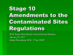 Stage 10 Amendments to the Contaminated Sites Regulations