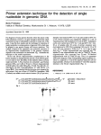 Primer extension technique for the detection of single nucleotide in