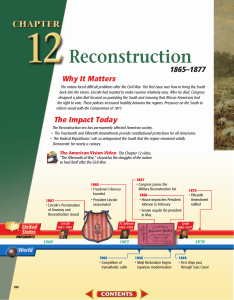 Chapter 12: Reconstruction, 1865-1877