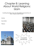 Chapter 8: Learning About World Religions: Islam