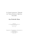 A Computational Theory of Visuo-Spatial Mental Imagery Jan