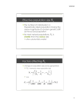 Effective population size N Factors affecting N