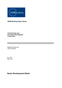 The Renminbi and Exchange Rate Regimes in East Asia