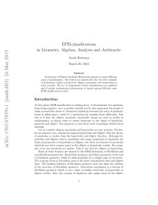 EPH-classifications in Geometry, Algebra, Analysis and Arithmetic