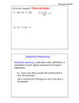 Deductive Reasoning - Old Saybrook Public Schools