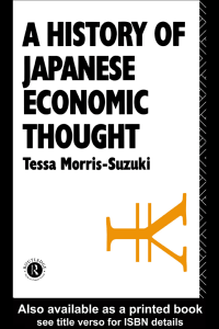 A History of Japanese Economic Thought
