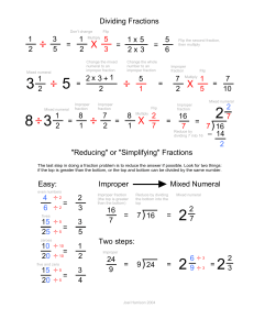 How to divide and simplify fractions