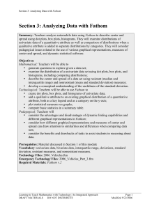 Section 3: Analyzing Data with Fathom