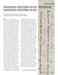 inventing western music notation, inventing western music