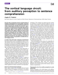 The cortical language circuit: from auditory perception to sentence