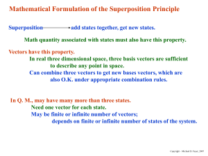 Mathematical Formulation of the Superposition Principle