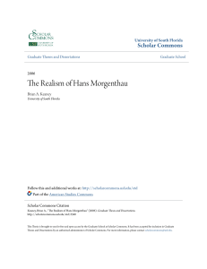 The Realism of Hans Morgenthau - Scholar Commons
