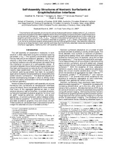 Self-Assembly Structures of Nonionic Surfactants at Graphite