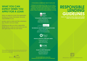 responsible lending guidelines