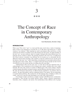 The Concept of Race in Contemporary Anthropology