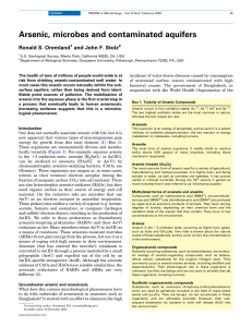 Arsenic, microbes and contaminated aquifers