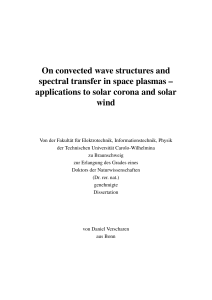 On convected wave structures and spectral transfer in space