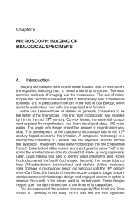 Chapter 5 MICROSCOPY: IMAGING OF BIOLOGICAL SPECIMENS