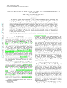 DEDUCING THE LIFETIME OF SHORT GAMMA