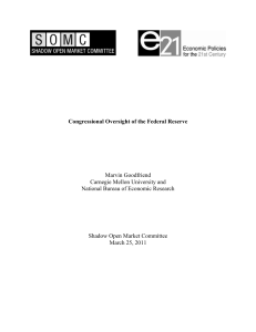 Congressional Oversight of the Federal Reserve