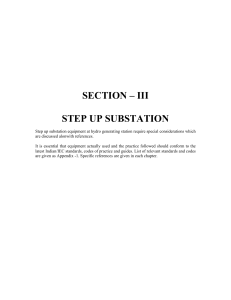 SECTION – III STEP UP SUBSTATION