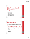 3.3: Properties of Logarithms