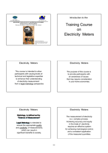 Handbook on Electricity Meters
