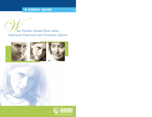 What Families Should Know about Adolescent Depression and