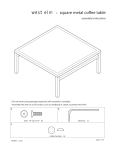 square metal coffee table