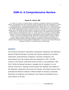 DSM-5: A Comprehensive Review