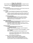 Biology 164 – Study Guide