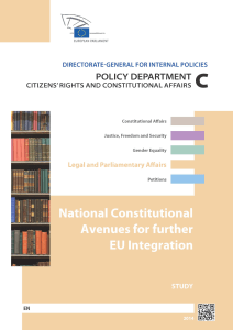 national constitutional avenues for further eu integration study
