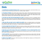 Diets - Carlton Nutrition Center