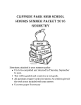 Geometry - Cliffside Park School District