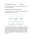 Notes 5.2 Studying Genetic Crosses