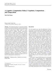 A Cognitive Computation Fallacy?