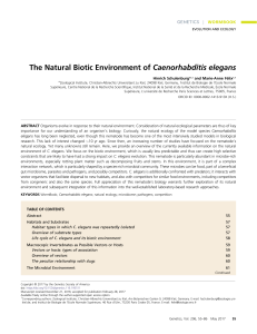 The Natural Biotic Environment of Caenorhabditis elegans