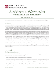 Letters to Malcolm Study Guide