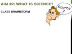 AIM #2: What is Science? - Manhasset Public Schools