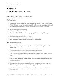 Chapter 1 THE RISE OF EUROPE - McGraw Hill Higher Education