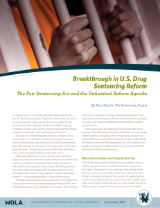 Breakthrough in U.S. Drug Sentencing Reform WOLA