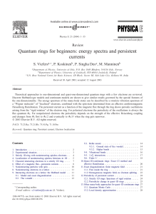 Quantum rings for beginners: energy spectra and persistent currents