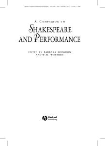 Shakespeare and Performance File