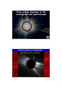 From eclipse drawings to the coronagraph and spectroscopy