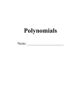 Polynomials