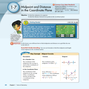 Midpoint and Distance in the Coordinate Plane